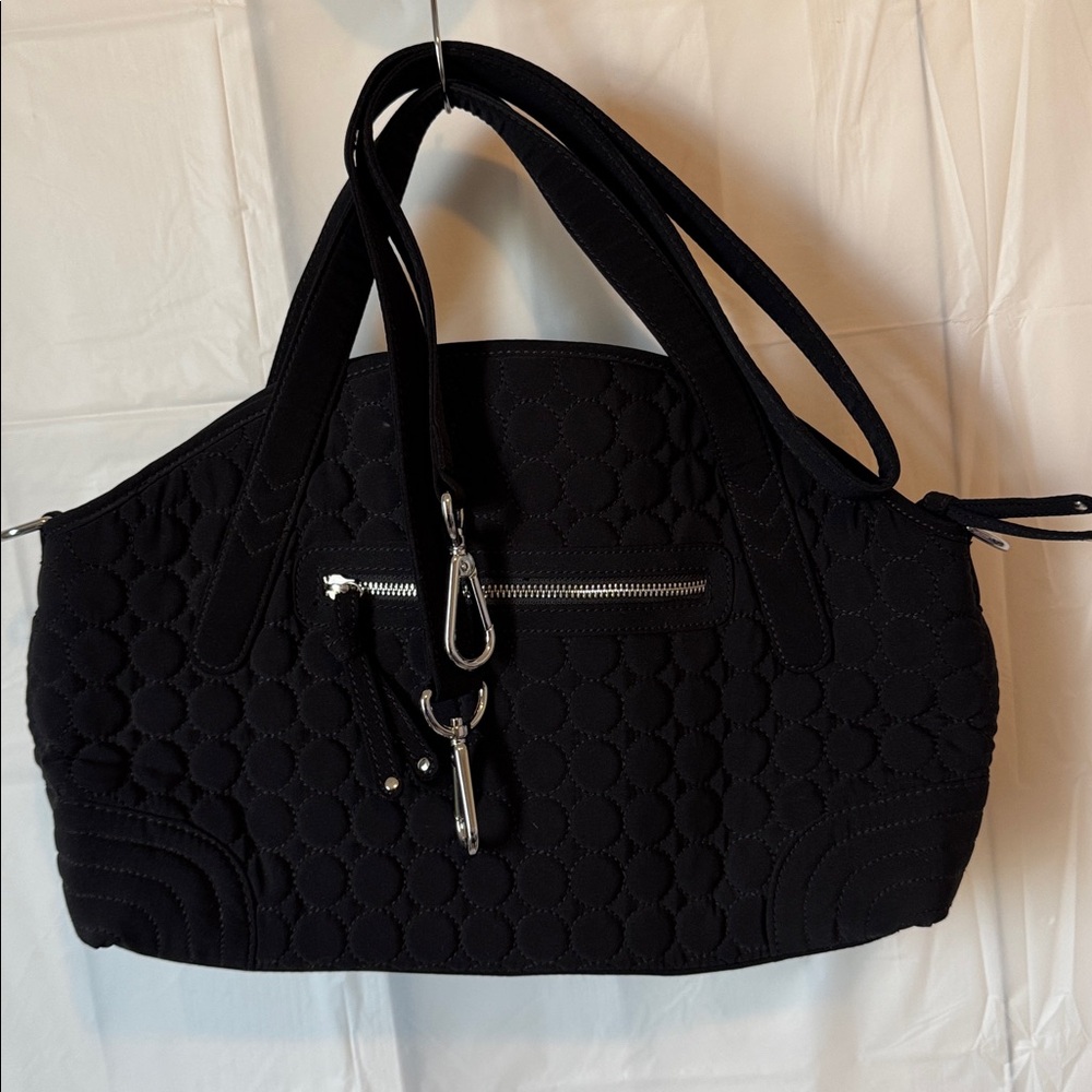 Vera Bradley Black Quilted Crossbody And Shoulder Bag - Picture 12 of 14